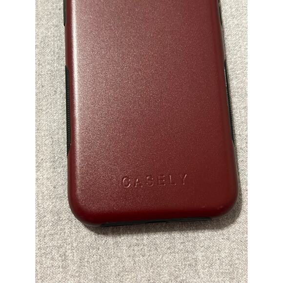 Casely Bold Burgundy Red on Black Case for iPhone XR - Picture 2 of 5